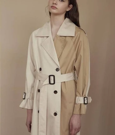 Half 1159 Trench Ring Coat Light Beige