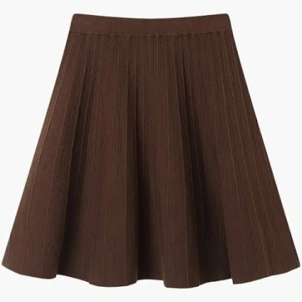 Women Oxford Pleated Wool Mini