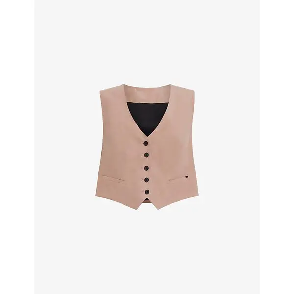 ALLSAINTS - Deri Lyn recycled polyester-lined woven waistcoat