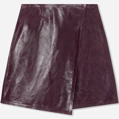 Co Leather Mini Wrap Women Skirt