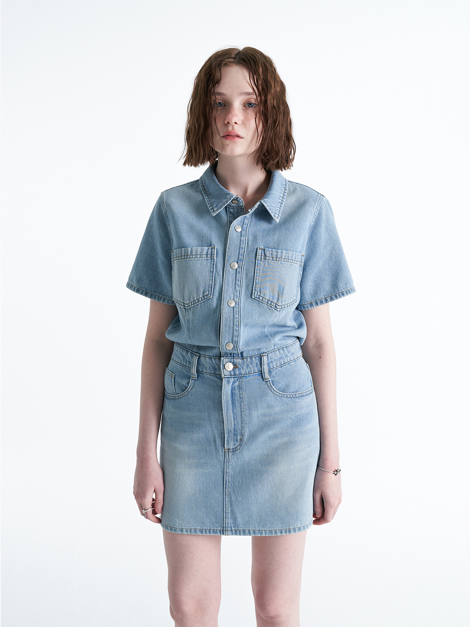 Roll Up Denim Overall