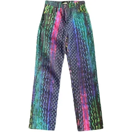 AGR Psychedelic Tire Track Print Straight Leg Jeans Size 26 US