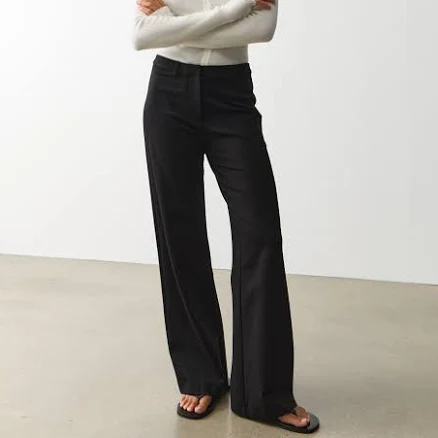 Mid Rise Tailored Ponte Pants