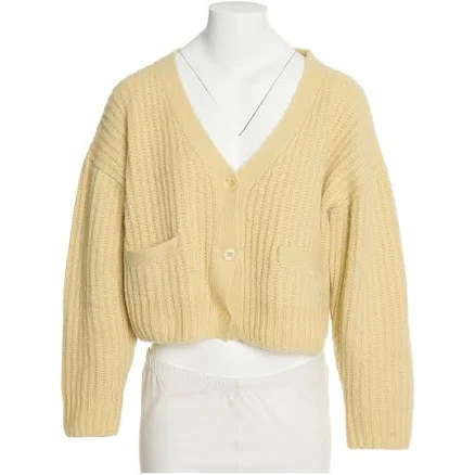 CELINE Women's Ribbed Silk and Cashmere Cardigan