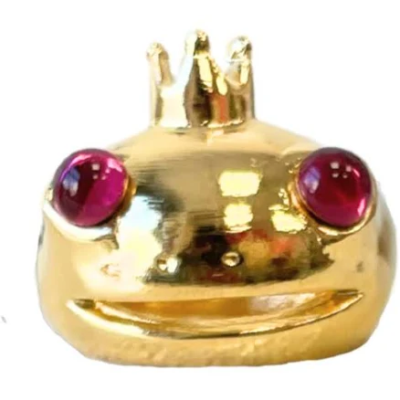 Collina Strada GOLD PINK FROG PRINCE RING