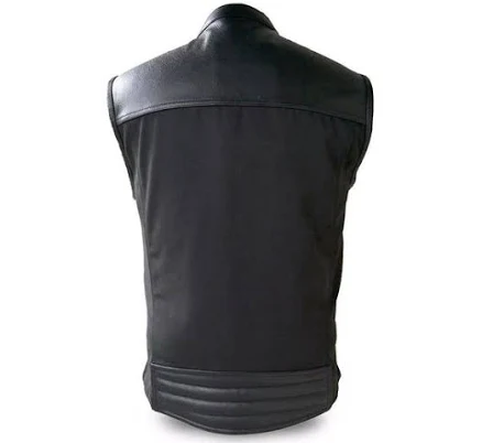 The Hideout Men's Leather & Textile Vest