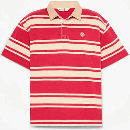 Timberland Men's Short-Sleeve Striped Rugby Polo