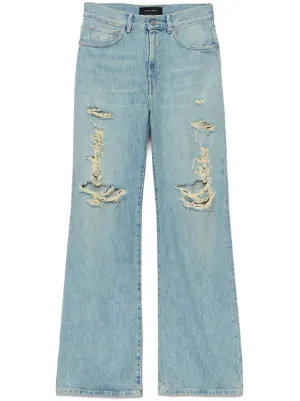 Ripped Wide-leg Jeans