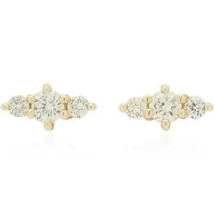 ILA 14K Yellow Gold Diamond Earrings