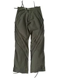 POST ARCHIVE FACTION (PAF) Olive 4.0 Center Pants Flat Front Zip M