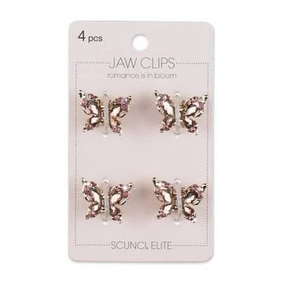 SCUNCI Elite Mini Butterfly Hair Clips (4-Pieces)