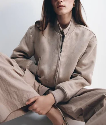 MESHKI Rudy Suede Bomber Jacket