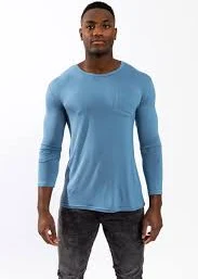 The Kino Pocket Long Sleeve - M / Pacific Blue