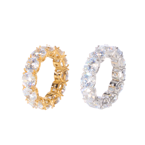 TIKOONZ ICED OUT 316L TITANIUM 5MM ROUND RING - 타이쿤즈 아이스아웃 316L 티타늄 5MM 라운드 반지