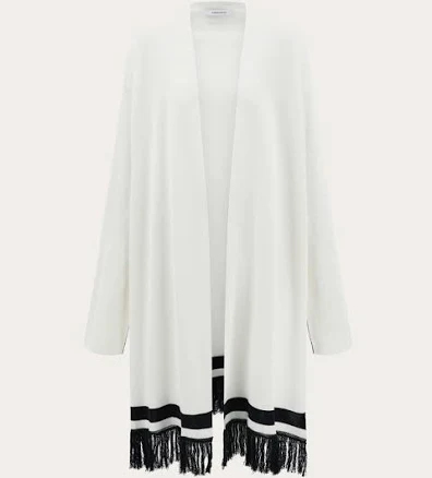 Ferragamo Women's Longline Cardigan with fringe Detail