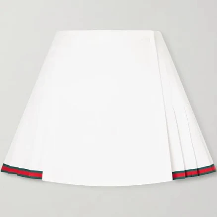 Gucci Heavy Cotton Poplin Pleated Skirt