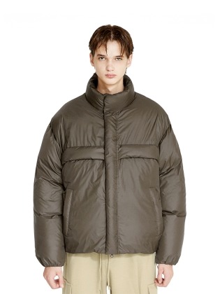 Minimal Puffer Down Parka_Brown