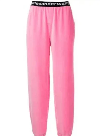 Alexander Wang Women's Logo Elastic Jogger In Stretch Corduroy Evening Haze