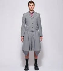 SS26 Comme Des Garcons Homme Plus Gray Short Blazer