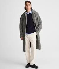 Balmacaan Overcoat in Italian Tweed