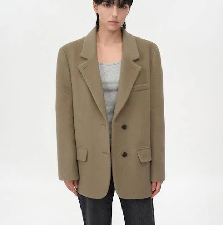 INSILENCE Women's Oversized Shaggy Wool Jacket