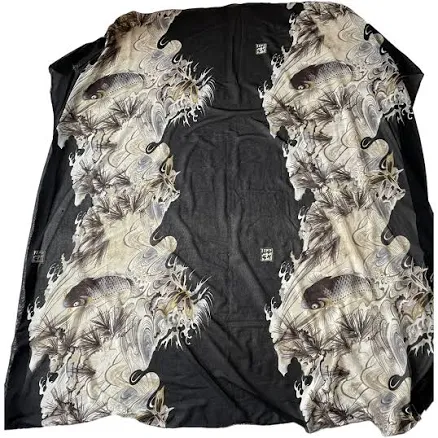Jean Paul Gaultier 90s Mesh Pareo Scarf Black/Multi