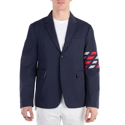 Thom Browne 4-Bar Classic Sport Coat, Brand Size 2 (Medium) in Rwbwht