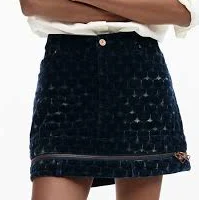 Desigual Women's Denim Jacquard Miniskirt