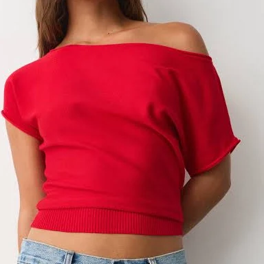 Off Shoulder Knit Top