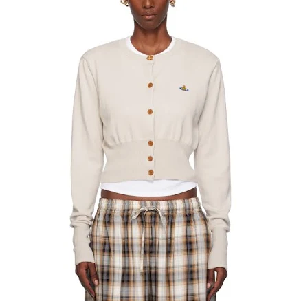 Vivienne Westwood Taupe Bea Cropped Cardigan