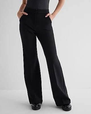 Express Women's High Waisted Flare Stretch Twill Trousers