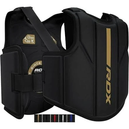 Rdx Boxing Body Protector, MMA Kickboxing Muay Thai Boxing Chest Guard, Sparring Training Heavy Punching, Kara Adjustable Strike Shield, Martial Arts