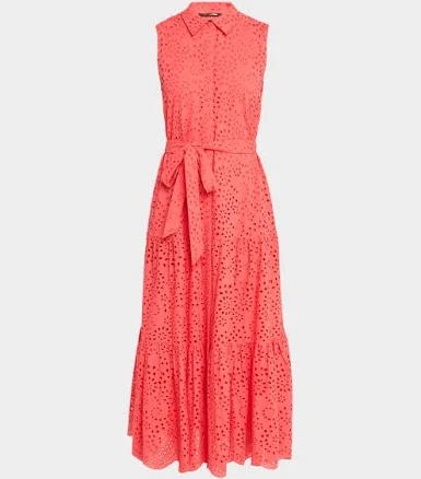 Kobi Halperin Women's Camila Collared Long Eyelet Lace Sundress