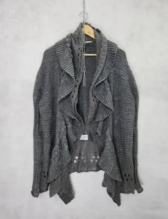 Marithe Francois Girbaud Cravatatakiller Acrylic Mohair Cardigan Size