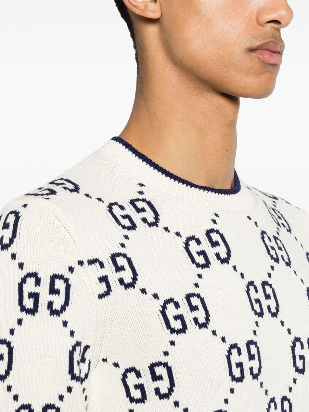 Perforated GG Cotton Jumper
