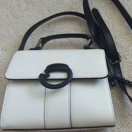 Lapalette Cannes Rosee Mini Satchel Bag (white + Black)