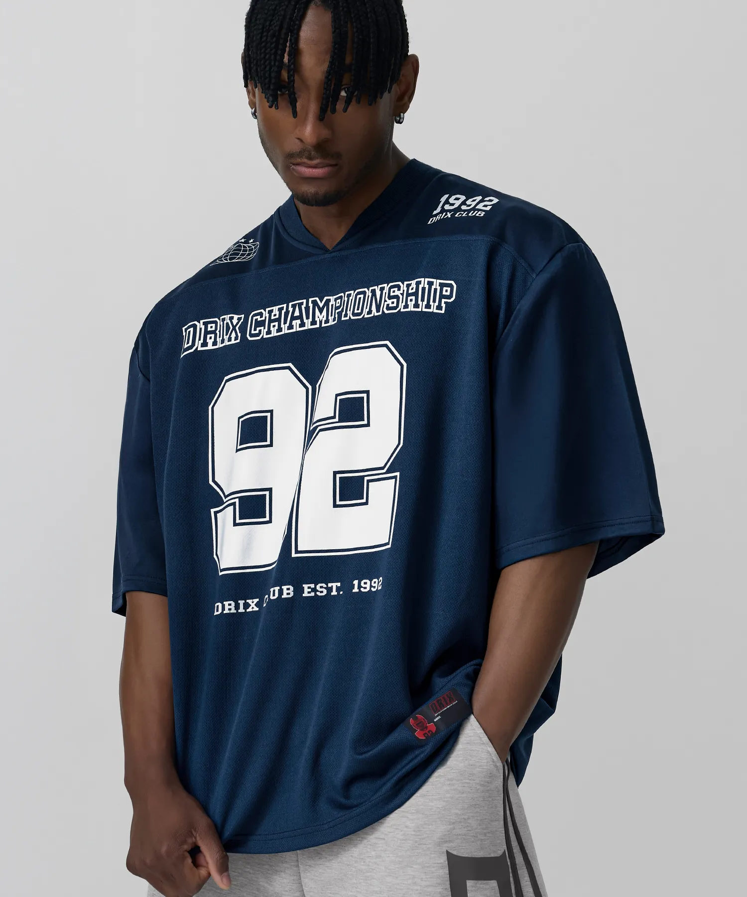 Oversized Sports Jersey Shirt