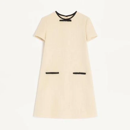 Valentino Garavani Women's Virgin Wool Tweed Minidress with Bow