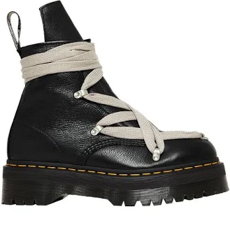Rick Owens DRKSHDW Quad Sole Pentagram Jumbo Lace Boots x Dr. Martens