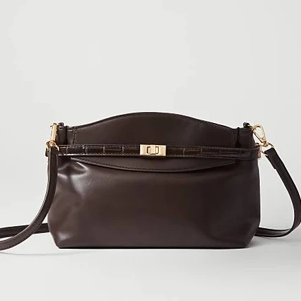 Ann Taylor Women's Croco Belted Clutch Handbag