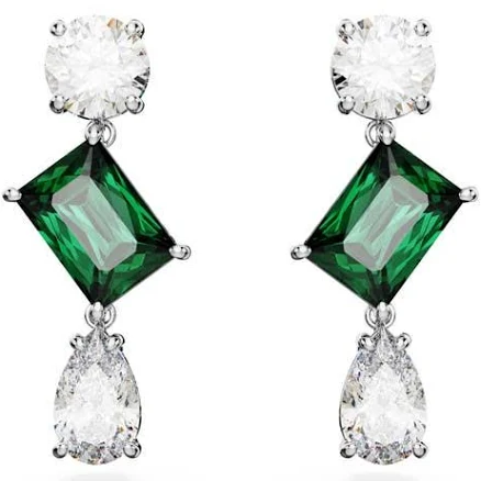 Swarovski Rhodium-Plated Mesmera Drop Earrings