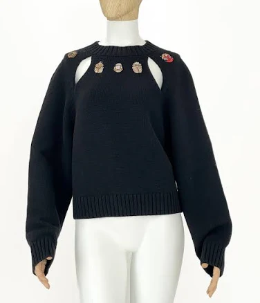 Alexander McQueen Bug Embellished Sweater