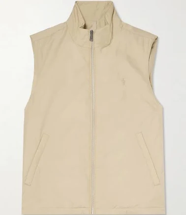 Polo Ralph Lauren Logo-Embroidered Padded Recycled Shell Gilet - Men - Beige Coats and Jackets - S