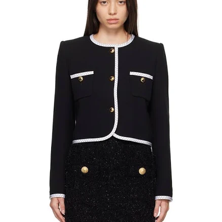 Moschino Women's Wool-Blend Heart-Button Jacket