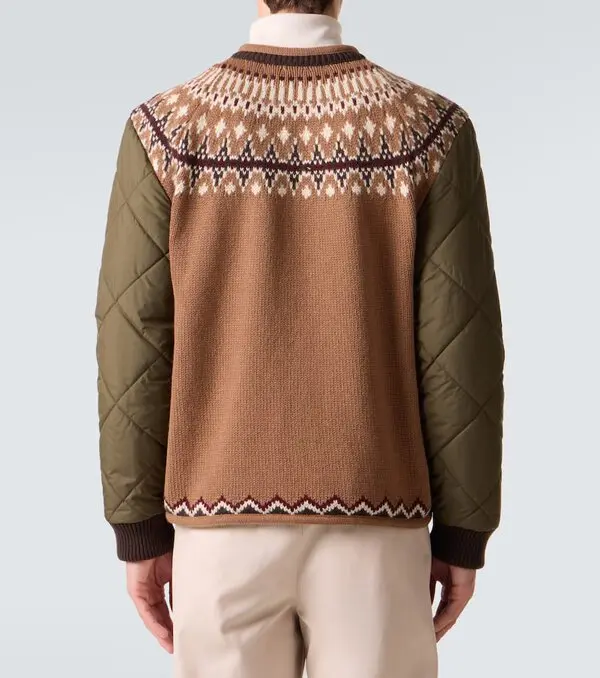 Wool-blend Jacquard Cardigan