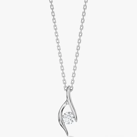 Solitaire Round Pendant Necklace