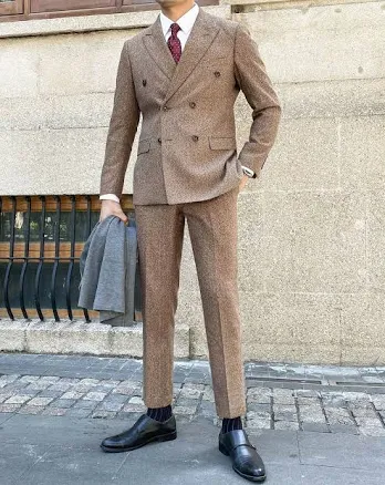 Jay Double-Breasted Suit Blazer and Pants Set
