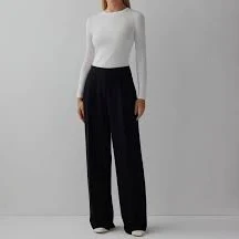 Heather Black Suit Trousers