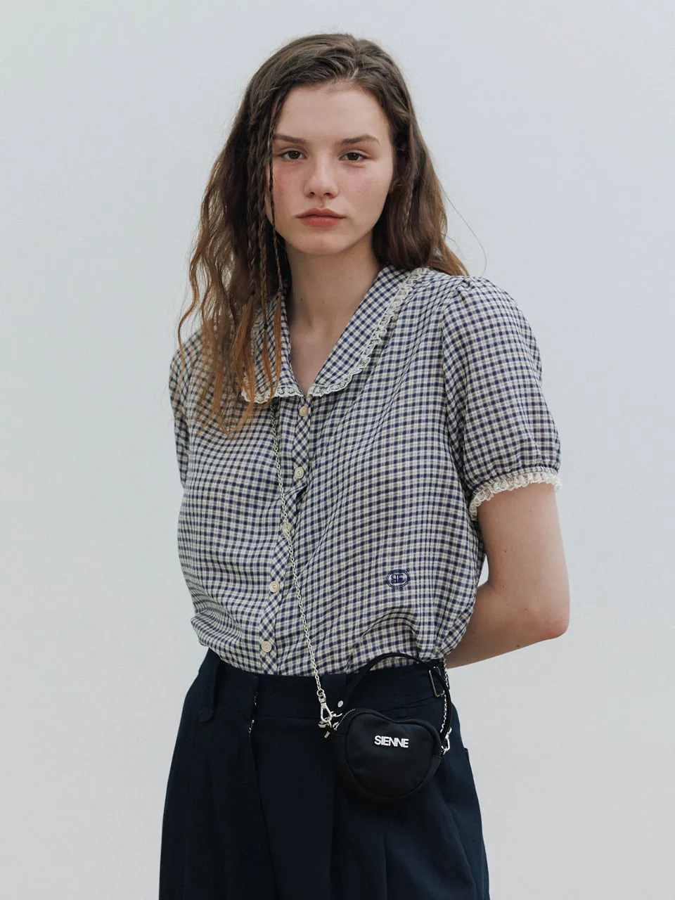 Sally Frill Blouse (Navy)