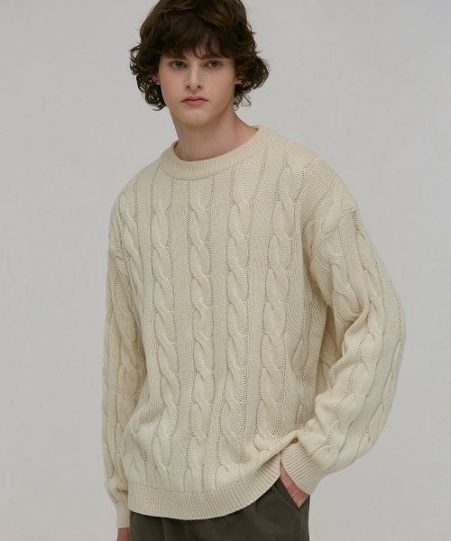 Unisex Vine Round Neck Knit